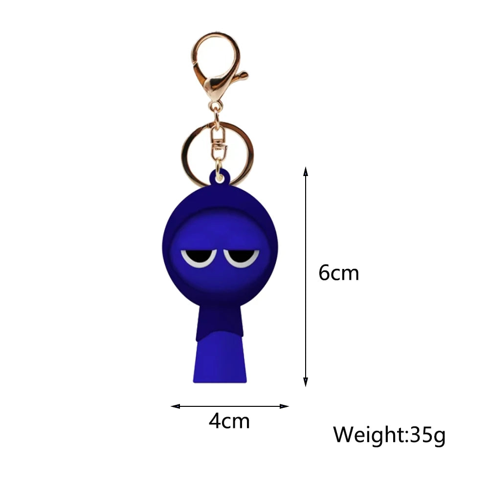 Kawaii Sprunki Anime Acrylic Pendant Cute CartoonSprunki Keychain Sprunki Oren Raddy Gray Brud Vineria Silicone Keychain Bag Key Ring Pendant Children Toy Birthday Gifts Keychain Backpack Decorations Car Doll Hanging Decor Christmas Tree Pendant