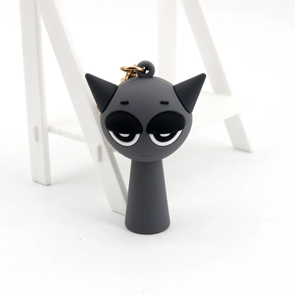 Kawaii Sprunki Anime Acrylic Pendant Cute CartoonSprunki Keychain Sprunki Oren Raddy Gray Brud Vineria Silicone Keychain Bag Key Ring Pendant Children Toy Birthday Gifts Keychain Backpack Decorations Car Doll Hanging Decor Christmas Tree Pendant