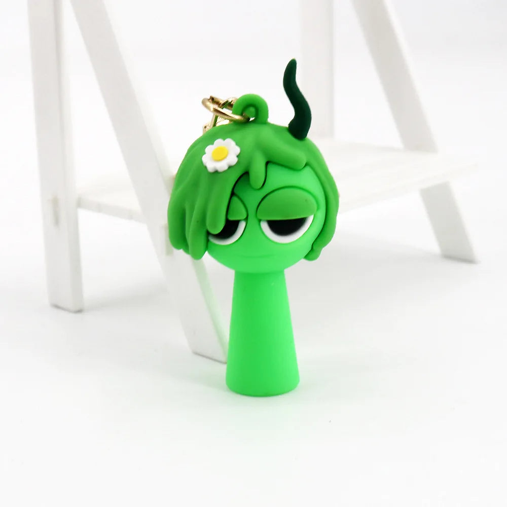 Kawaii Sprunki Anime Acrylic Pendant Cute CartoonSprunki Keychain Sprunki Oren Raddy Gray Brud Vineria Silicone Keychain Bag Key Ring Pendant Children Toy Birthday Gifts Keychain Backpack Decorations Car Doll Hanging Decor Christmas Tree Pendant