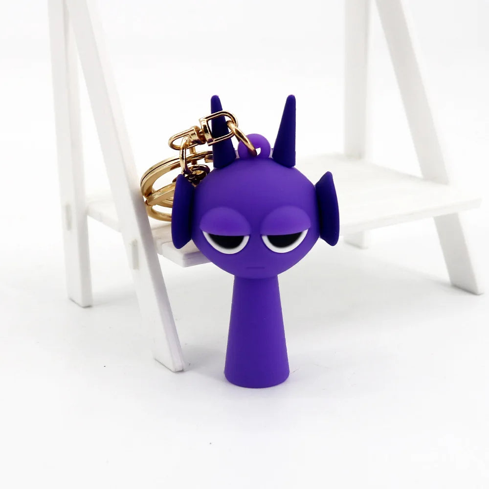 Kawaii Sprunki Anime Acrylic Pendant Cute CartoonSprunki Keychain Sprunki Oren Raddy Gray Brud Vineria Silicone Keychain Bag Key Ring Pendant Children Toy Birthday Gifts Keychain Backpack Decorations Car Doll Hanging Decor Christmas Tree Pendant