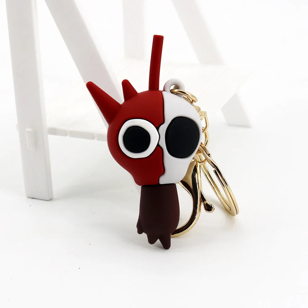Kawaii Sprunki Anime Acrylic Pendant Cute CartoonSprunki Keychain Sprunki Oren Raddy Gray Brud Vineria Silicone Keychain Bag Key Ring Pendant Children Toy Birthday Gifts Keychain Backpack Decorations Car Doll Hanging Decor Christmas Tree Pendant