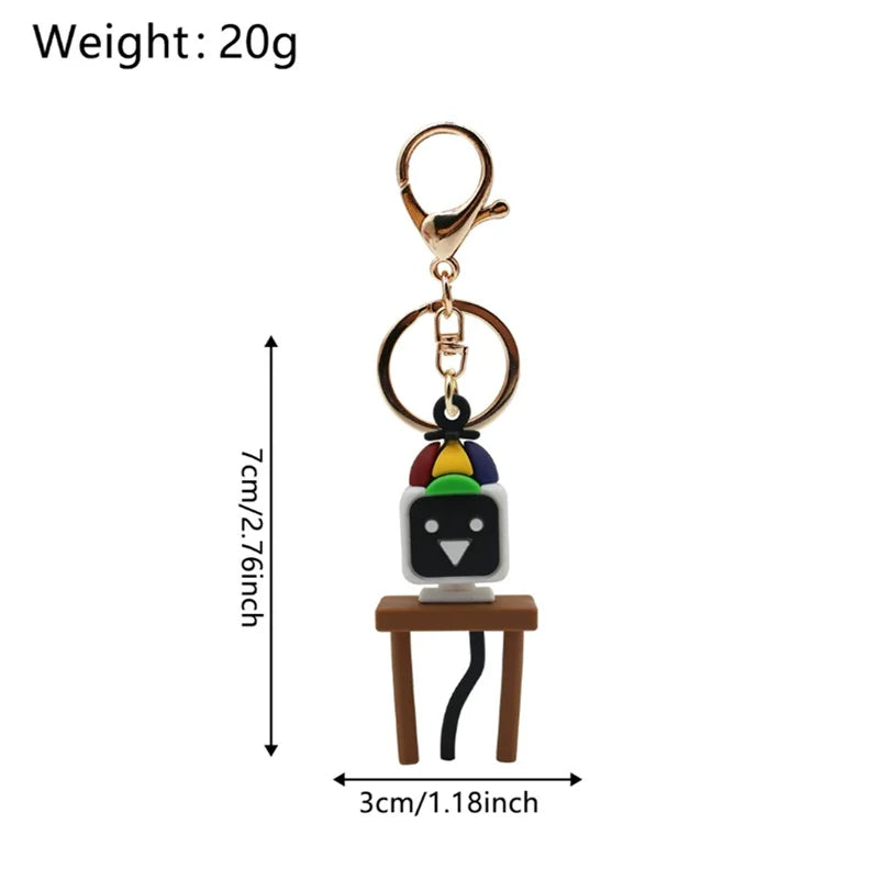 Kawaii Sprunki Anime Acrylic Pendant Cute CartoonSprunki Keychain Sprunki Oren Raddy Gray Brud Vineria Silicone Keychain Bag Key Ring Pendant Children Toy Birthday Gifts Keychain Backpack Decorations Car Doll Hanging Decor Christmas Tree Pendant