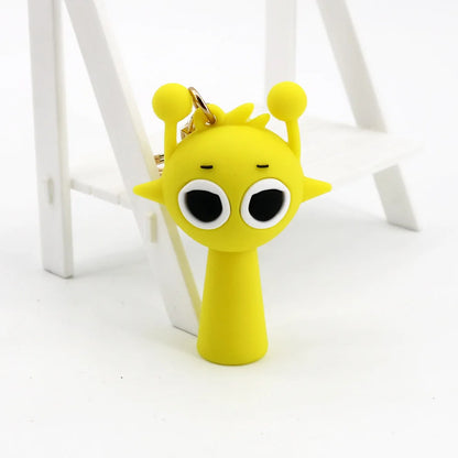 Kawaii Sprunki Anime Acrylic Pendant Cute CartoonSprunki Keychain Sprunki Oren Raddy Gray Brud Vineria Silicone Keychain Bag Key Ring Pendant Children Toy Birthday Gifts Keychain Backpack Decorations Car Doll Hanging Decor Christmas Tree Pendant
