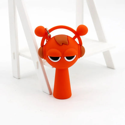 Kawaii Sprunki Anime Acrylic Pendant Cute CartoonSprunki Keychain Sprunki Oren Raddy Gray Brud Vineria Silicone Keychain Bag Key Ring Pendant Children Toy Birthday Gifts Keychain Backpack Decorations Car Doll Hanging Decor Christmas Tree Pendant